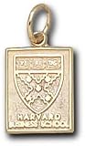 Harvard Crimson Business School Square Shield 1/2 Pendant - 14KT Gold Jewelry