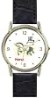 Horse - Chinese Symbol - WATCHBUDDY&reg; DELUXE TWO TONE WATCH - Black Strap - Small Size (Standard Women's Size)