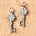 Double Sided Key - Saint Benedict Oxidized Medal - .75" Height - Made in Italy