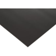 Poron Polyurethane Sheet, 3A Durometer, Solid, Smooth Finish, No Backing, Black, Inch