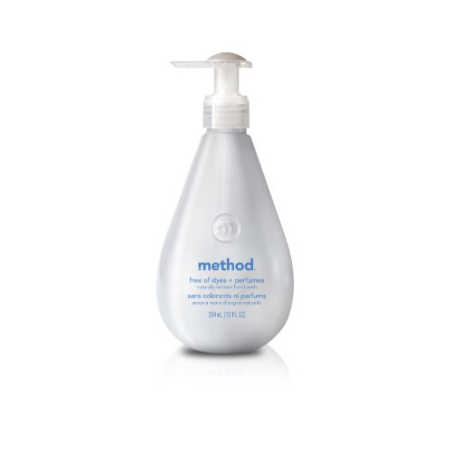Method Hand Wash, Free of Dyes + Perfumes, 12-Ounce Bottle (Pack of 6)