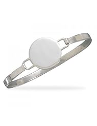 MMA Silver - Round Engravable Tag Bangle