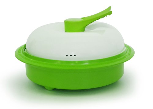 Microhearth 1.5-Quart Nonstick 4-piece Everyday Pan Set for Microwave Cooking, Lime