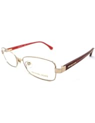 New Authentic Michael Kors Rx Eyeglasses Frames Mk497 717 49x17 Shiny Gold Red
