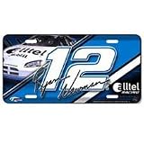 #12 RYAN NEWMAN METAL LICENSE PLATE CAR/SIG/#