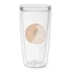 Sand Dollar 16 oz Insulated Beverage Tumbler, Clear