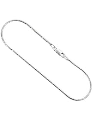 Sterling Silver 1.4 mm Diamond cut Italian Snake Chain Necklace Nickel Free, 16 in.