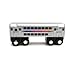 MUNI PALS Munipals New Jersey Transit Wooden Railway Child Safe and Tested Wood Toy Trains (Multi-Level Commuter)