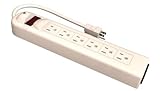 Stanley 33216 Phone / Fax 6-Outlet Surge Suppressor, 3-Foot Cord, White [並行輸入品]