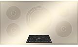 On Sale Masterpiece Series 36″ Induction Cooktop with 5 Heating Zones Triple Zone 13″ Element Speed Heating and Touch Control Panel: Silver Mirrored