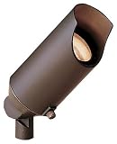 Kichler Lighting 15384BBR 12-Volt Low Voltage Mini-Accent Light with Heat Resistant Flat Glass Lens, Bronzed Brass