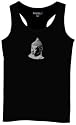 BUDDHA Yoga Meditation Ladies Racerback Tank - Solid Black
