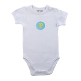 Hudson Baby Personalized Initial Bodysuit - P , Neutral
