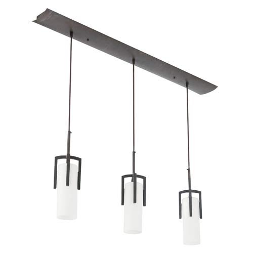 American Fluorescent REPB313RBEC Restoration Metal Frame Pendant, 3-Light, Linear, Oil Rubbed Bronze