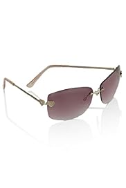 Heart Rimless Tinted Sunglasses