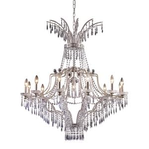 Elk Lighting 14058 12+1, Lafontaine 12+1 Light Chandelier in Sunset Silver by Elk