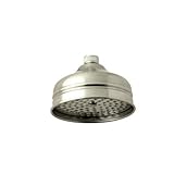Rohl 1025/8STN 6-Inch Diameter Michael Berman Traditional Shower Rose Showerhead with Swivel and Flow Restrictor in Satin Nickel