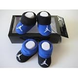 Nike Air Jordan Newborn Infant Baby Booties Black and Blue W/classic Jordan Air Jumpman Logo Size 0-6 Months