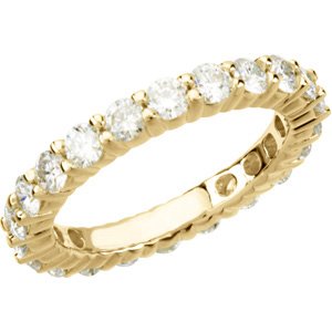 Genuine IceCarats Designer Jewelry Gift 14K Yellow Gold Wedding Band Ring Ring. 02.00 Ct Tw Size 07.50 Bridal Eternity Band Bridal Eternity Band In 14K Yellowgold Size 7.5