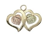 Black Hills Gold 10K Double Heart Pendant