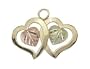 Black Hills Gold 10K Double Heart Pendant