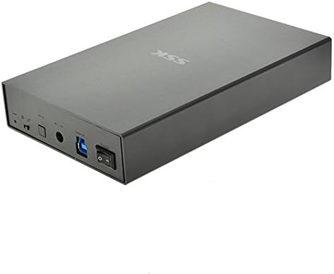 JCJSSL USB3.0 3.5-Inch Desktop PC External Aluminum Hard Drive Enclosure SSK series [Black]
