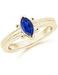 Marquise Fashion Blue Sapphire Ring- 0.75 ct TGW
