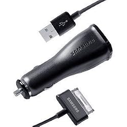 Samsung Galaxy Tab Detachable Car Charger with USB to 30 Pin Data Cable (ECA-P10CBEGSTA)