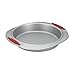 Cake Boss Deluxe Nonstick Bakeware 9-Inch Round Cake Pan, Gray with Red Silicone Grips
