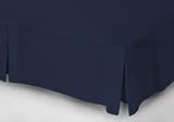Belledorm 150 Count Easy Care Polycotton Box Pleat Platform Valance Bed Sheet, Navy, Single