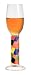 Sherry Glass, Navaja, Color Checked Stem w/ Matching Napkin. Designer Embossed Stem Sherry Goblet