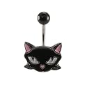 Black Cat Navel Ring