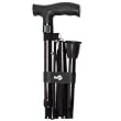 Hugo Elite Adjustable Folding Cane with Interchangeable?Handle, Black