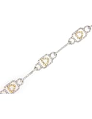 Sterling Silver Cubic Zirconia Bracelet Rhodium Plated Gift Boxed.