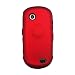 Amzer Rubberized Snap-On Crystal Hard Case for Samsung Sunburst A697 - Red