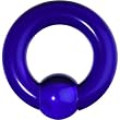 0 Gauge Dark Blue Acrylic Ball Captive Ring