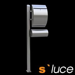 S-LUCE Letter Edelstahl Standbriefkasten 1er, 137cm