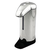iTouchless Brushed Stainless Steel Automatic Sensor Soap Dispenser with Wall-Mount Docking Holder