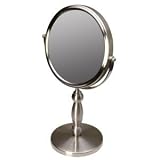 Brushed Nickel Vanity 15X to 1X Magnifying Mirror
