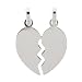 Sterling Silver - Heart - Broken Heart - 25mm Pendant Height