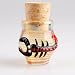 Glass Pyrex Stash Jar ~ Scorpion Critter ~ With Cork Top ~ Approx 2 Inches