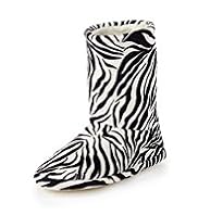 Zebra Design Boot Slippers