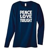 PEACE LOVE TWILIGHT on Long Sleeve Women's Cotton T-Shirt (in 9 colors)