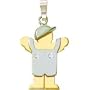 14K Two Tone Gold The Kids Diamond Boy Charm