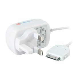 Mains Home AC Plug Battery Charger Lead Cable in White - CE Certified - Compatible with for ALL Apple iPod & iPhone 3GS S 4G iPod Touch iTouch Nano Classic i-Pod i-Phone