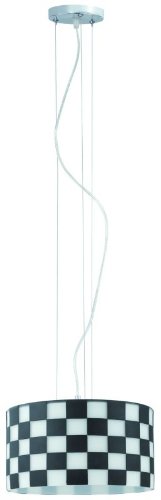 Paulmann 99856 Living Monza Pendelleuchte 1x20W ESL E27 chrom/schwarz/wei&szlig; 230V Metall/Gla Preisvergleich