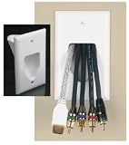 Single Gang Recessed Low Voltage Cable Plate