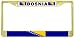 Bosnia Bosnian Flag Gold Tone Metal License Plate Frame Holder