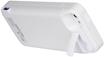 LICHEN 1800mah Detachable External Rechargeable Spare Backup Extended Battery Charger Pack Case Cover With Stand for iPhone 4 4S White