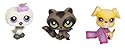 Littlest Pet Shop Winter 3 Pack - Racoon, Bird, and Yellow Dog